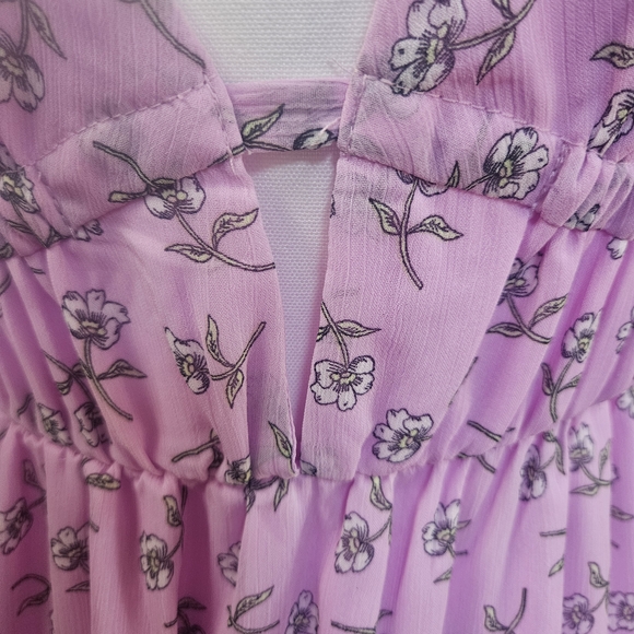 Forever 21 Purple and Pink Long Sleeve Sundress - Picture 7 of 11